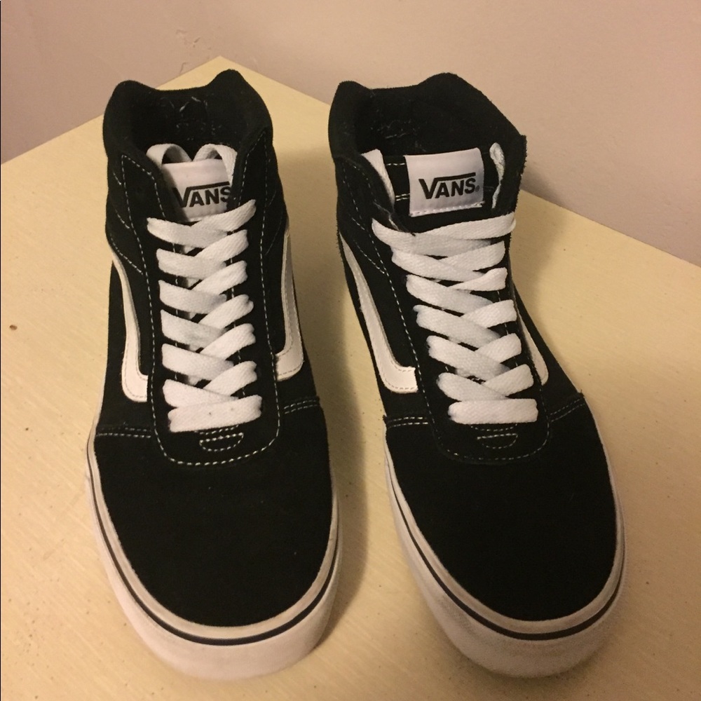 Black and white vans